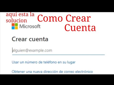 Como crear una cuenta de Microsoft en Pc - YouTube