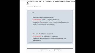 FLORIDA CIVIC LITERACY EXAMINATION FCLE COMPLETE STUDY QUESTIONS WITH CORRECT ANSWERS 100% GUARANTEE