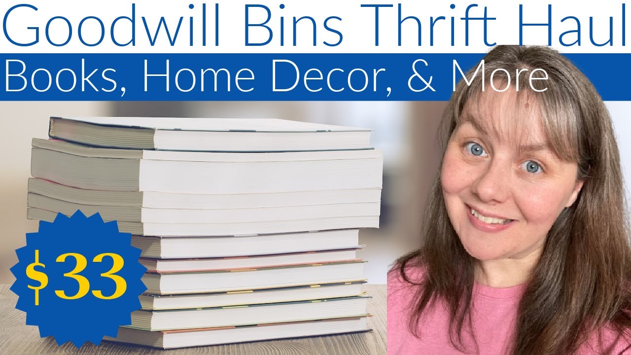 $33 Goodwill Bins Thrift Haul- Outlet Center Deals- Home Decor, Books, Clothes, & More!