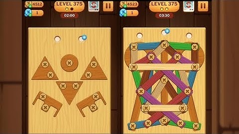 Screw Puzzle: Wood Nut & Bolt - Level 375
