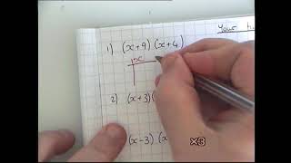 How to expand double brackets using the grid method