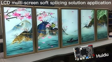 LCD Multi-screen Soft Splicing Solution Application with Huidu RK3288 Motherboard