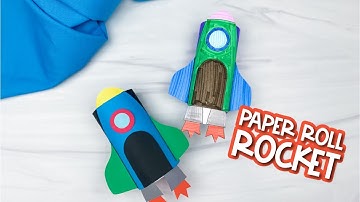 Toilet Paper Roll Rocket Craft For Kids