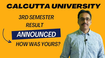 3RD Sem Result Announced | 2024 | Calcutta University |
