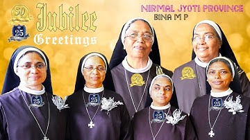 Nirmal Jyoti Province Bina M.P 50, 25 Jubilarians| |Srs. Regi,Mridula, Alice, Jesmine, Rani,Navya