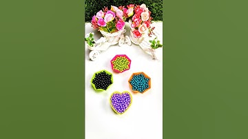 Satisfying Colorful Love Purple & Blue Beads Sorting ASMR Video #reversebeads #satisfying #asmr