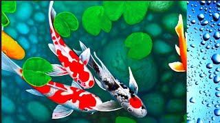 Koi Fish Oil Painting