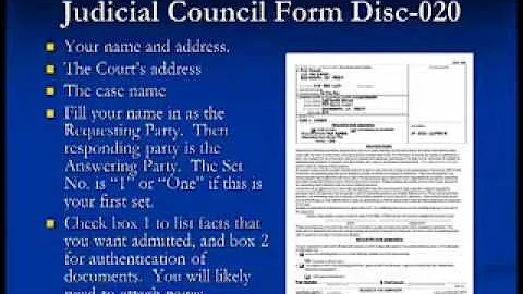 Introduction to Discovery : Part 2: Requests for Admissions