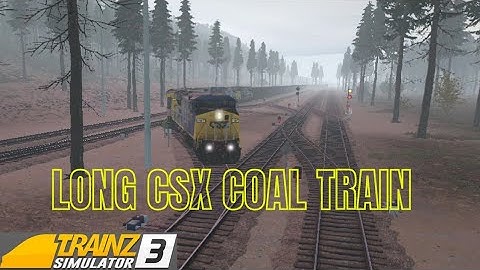 Long CSX Coal train departs Yard | Trainz Simulator 3