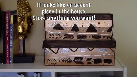DIY Accent shoe box storage