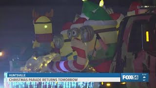 Huntsville to host 11th annual Christmas Parade featuring Santa and his reindeer