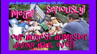 DUMPSTER DIVING: OUR BIGGEST MOST MASSIVE AMAZING HAUL EVER ~ SERIOUSLY NEVER SEEN ANYTHING LIKE IT!