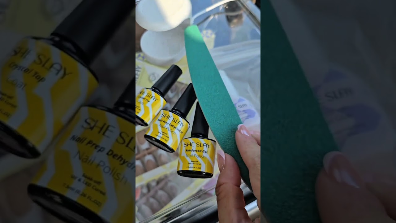 Pressed on my SheSlay ThickFit nails right in the truck 🚚💅 So easy, beginner-friendly 