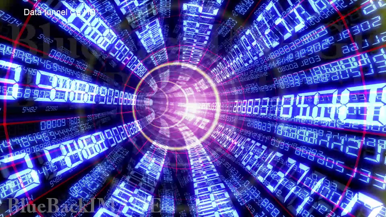 Stock Footage Data Tunnel digital Internet cable information space Data tunnel Ca HD