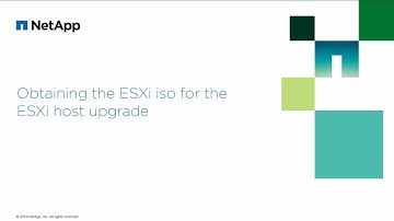 Obtaining the ESXi iso for the ESXi host upgrade