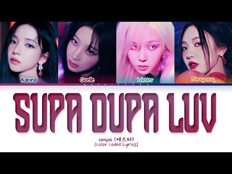 AI COVER How Would AESPA Sing SUPA DUPA LUV By BABYMONSTER Color Coded Lyrics ROM