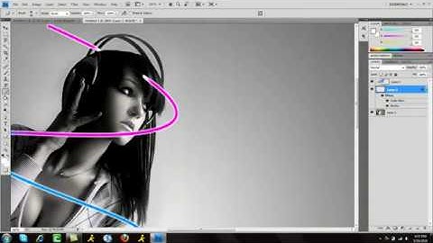 How To Create Multi Colored Glowing Lines Photoshop 2020