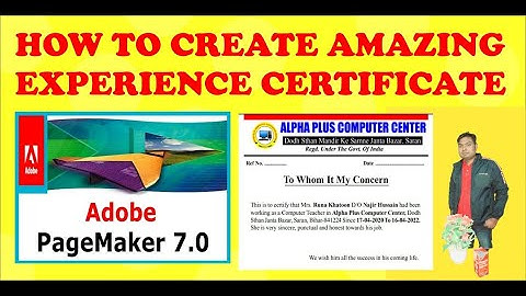 How to Create Experience Letter or experience certificate