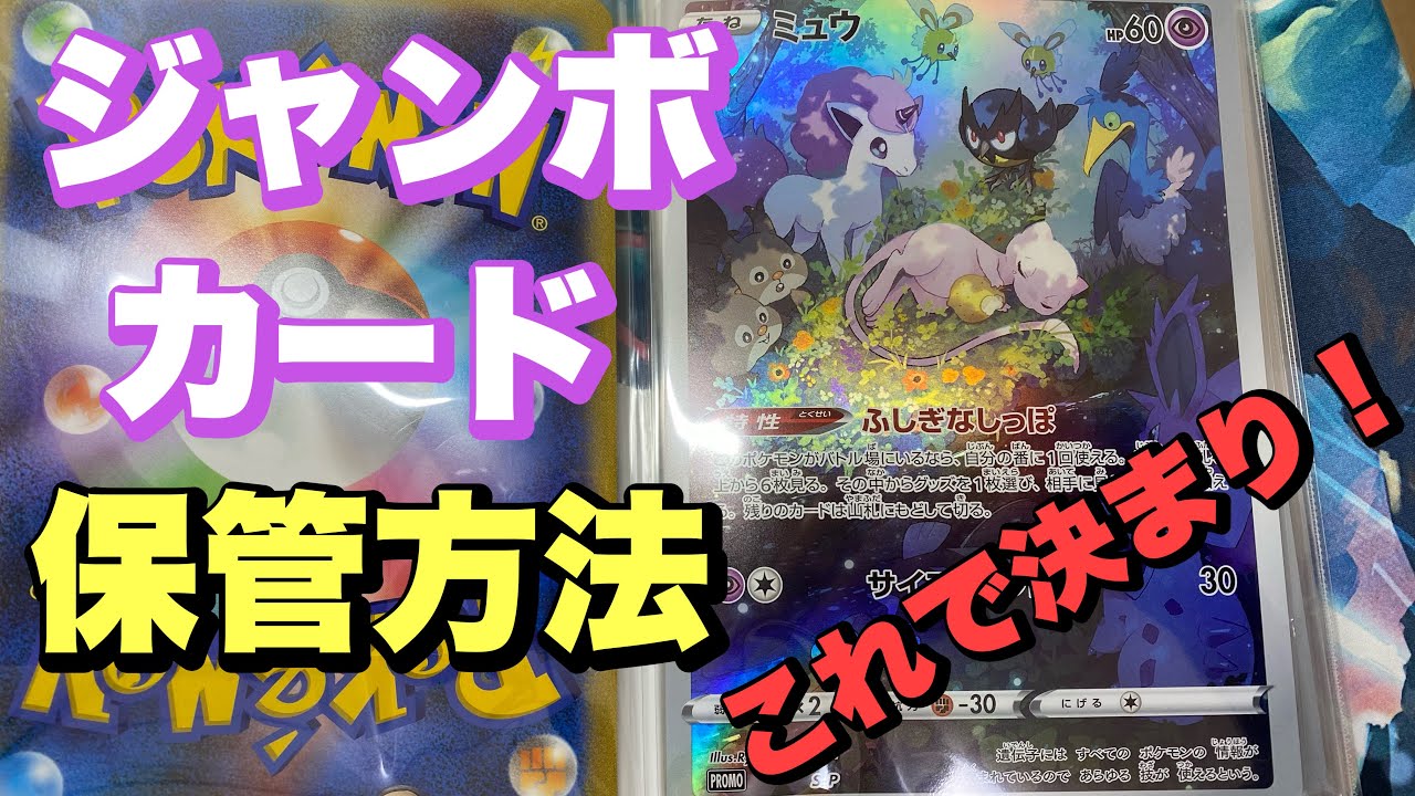 ポケカ】ジャンボカードの保管でお悩みの方！この動画を見れば即解決