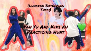 Yan Yu And Kiki Xu Practicing Hunt (Lukeran bothering them)