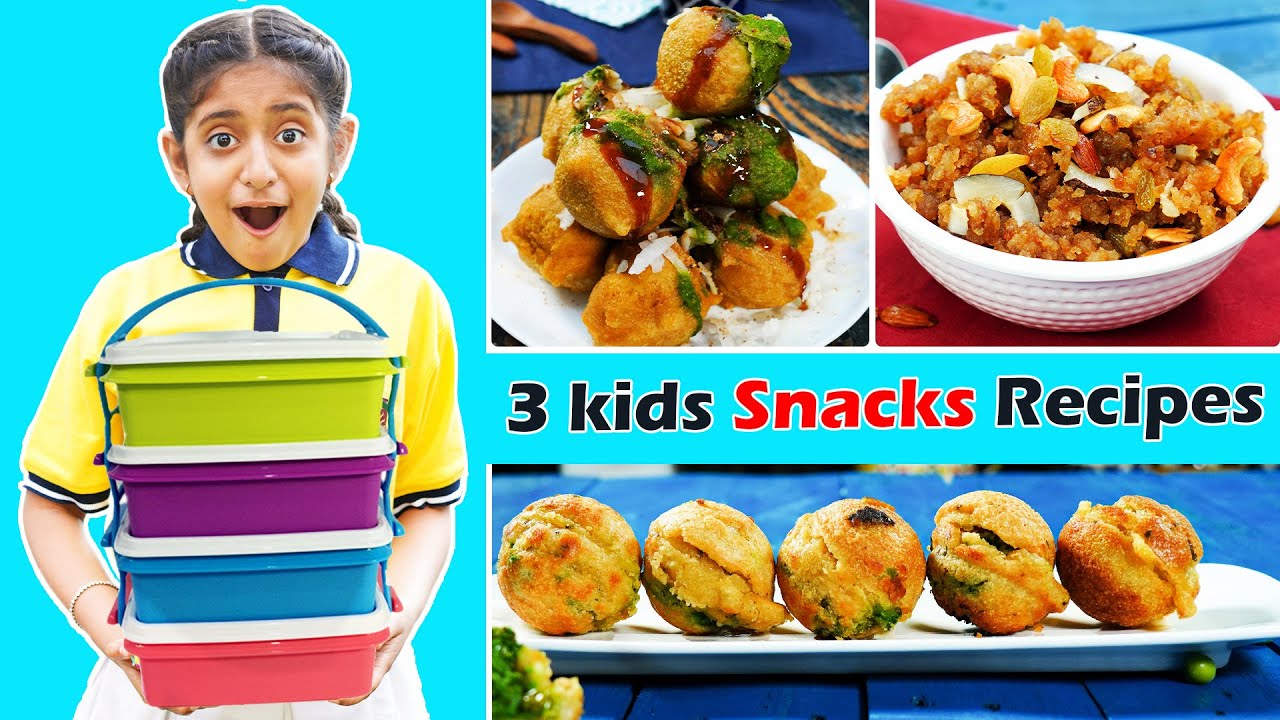3 Amazing SNACKS/LUNCH BOX Recipe for Kids | CookWithNisha | Cook With Nisha
