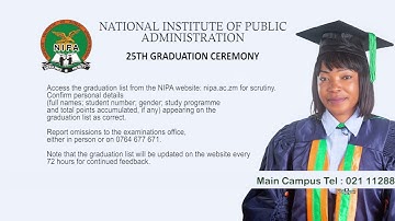 NIPA 25TH GRADUATION - Friday, 26 April 2024.