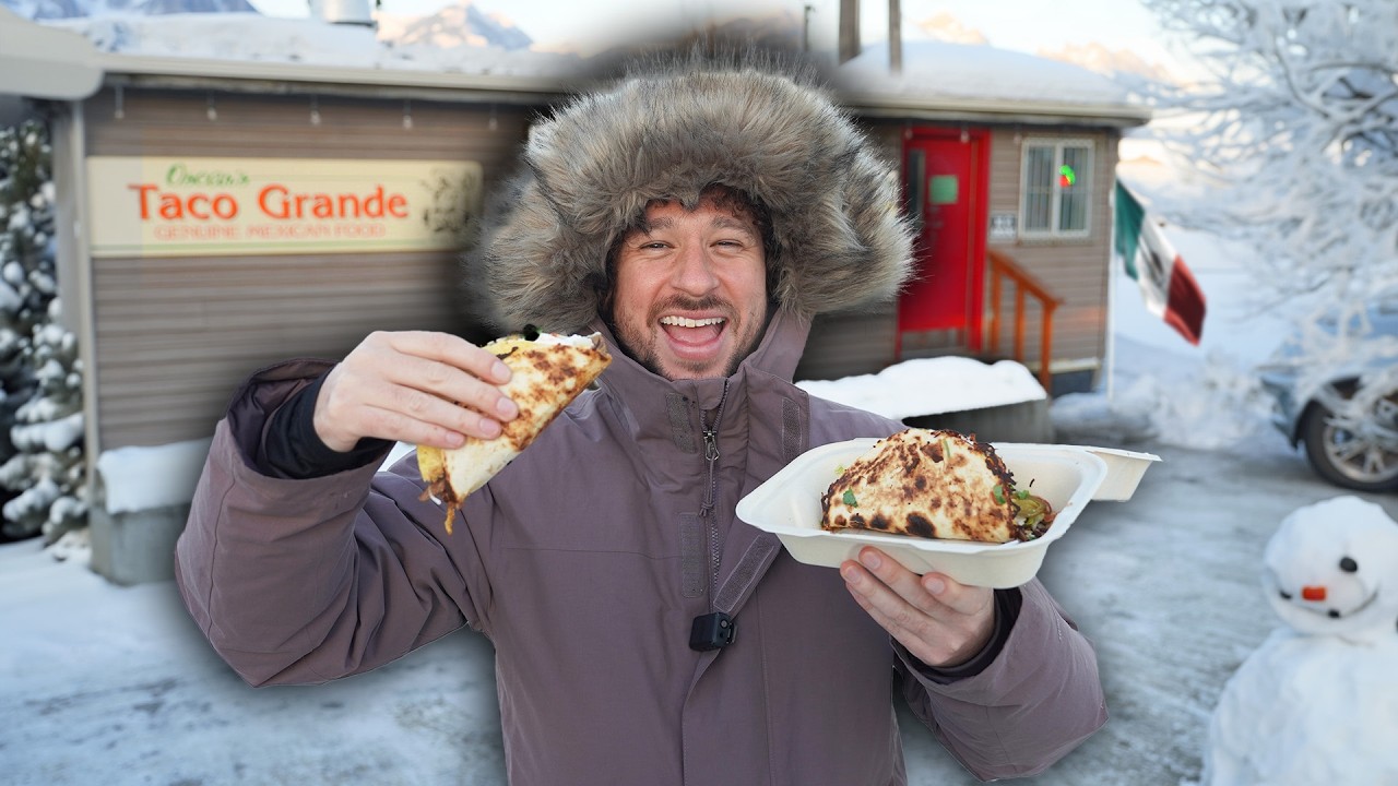 Пробуем мексиканскую еду на АЛЯСКЕ | Тако в снегу! ❄️🌮🥶