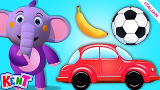 Kent elefante Italiano | trova oggetti con kent | Cartone Animato Educativo Per Bambini