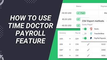 Using Time Doctor Payroll Feature