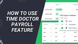 Using Time Doctor Payroll Feature