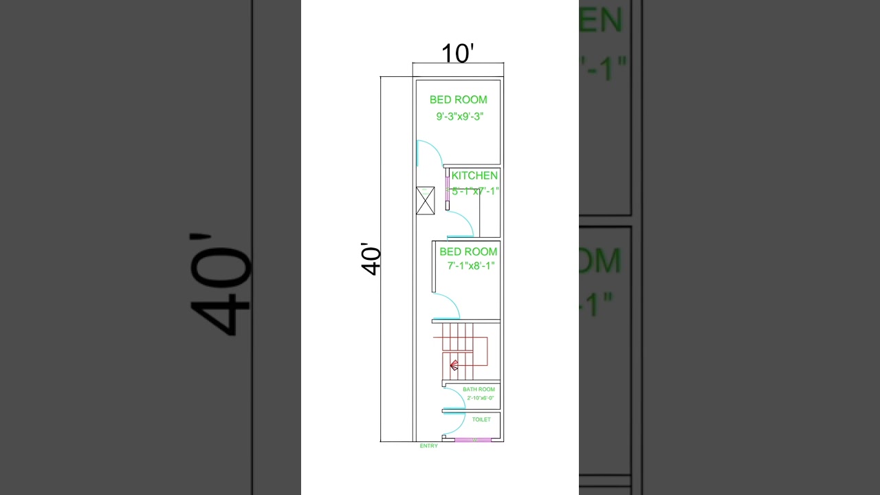 10x40 house plan | 10x40 feet house plan | simple house plan village | best home plan design 