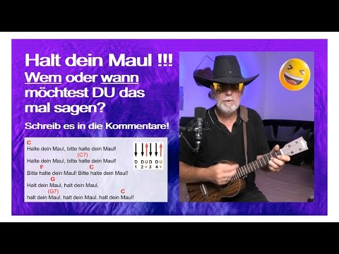 Halt Dein Maul Ukulele Mit Text Und Akkorden Halt Dein Maul Ukulele Mit Text Und Akkorden