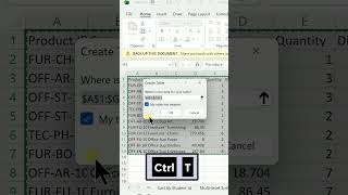Table Formatting in Excel