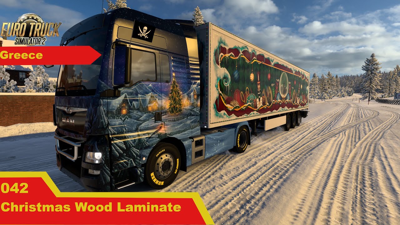 Euro Truck Simulator 2 042 Winterland. Arthens(GR) - Arts Workshop(WL) 151 Km (Gameplay)