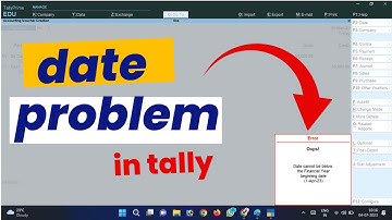 date problem in tally prime 2023 || date below error || voucher entry date problem in tally prime