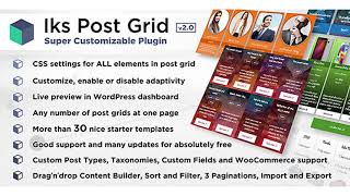 Iks Post Grid - Super Customizable Post Grid, Portfolio, Showcase, Gallery or Woo for WordPress |