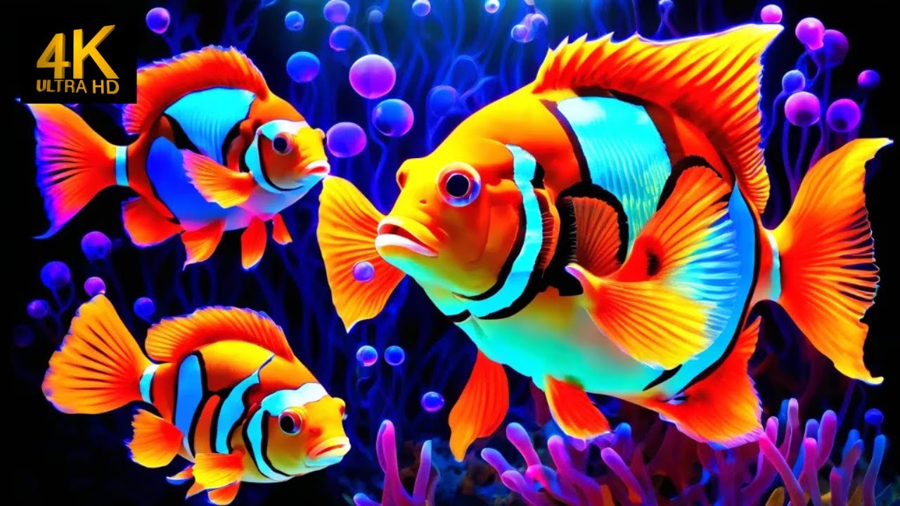 Relaxing 4K Aquarium: Ocean Beauty for Mindful Meditation | Reduce Stress Naturally