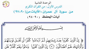 الوحدة الثانية | سورة آل عمران | علي موفق | السادس الاعدادي