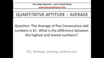 Average Problems ( Consecutive Odd Numbers)