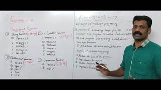 Plus One conputer science C++ Functions | Predefined functions | User defined functions