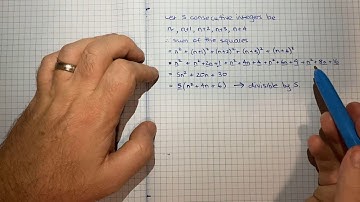 How to prove that the sum of the squares of five consecutive integers is divisible by 5