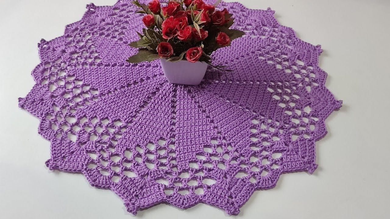 Crochet Thalposh✨Design❤ Easy Crochet Thalposh For Beginners steps