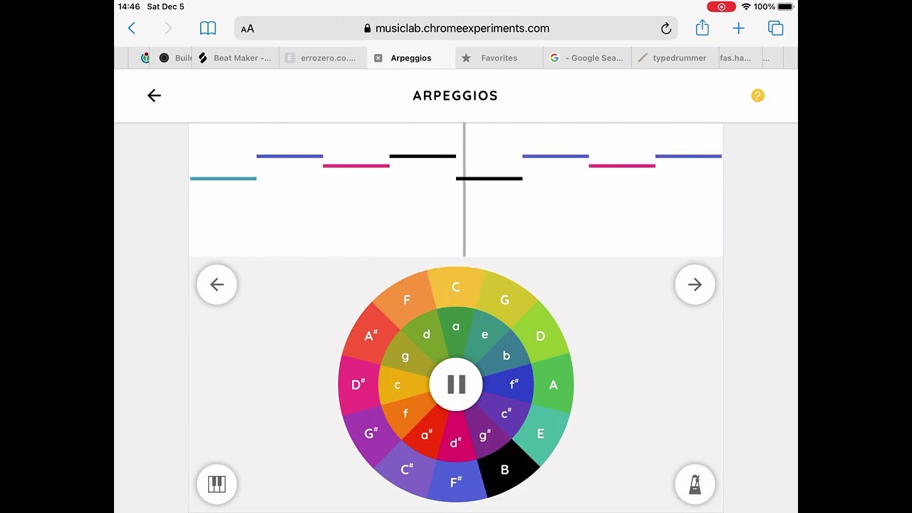 2019 - Arpeggios - Chrome Experiments - Music Lab -With Clark