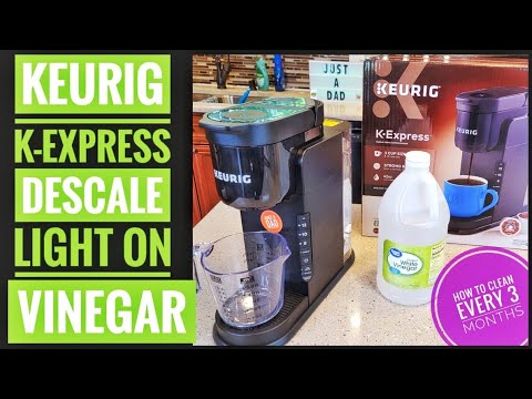 Descale With Vinegar Keurig K-Express Single Serve K-Cup Coffee Maker HOW TO TURN DESCALE LIGHT OFF