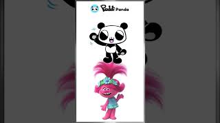 Trolls Cosplay | Puddi Panda 🎵🐼 #shorts #trolls #cosplay