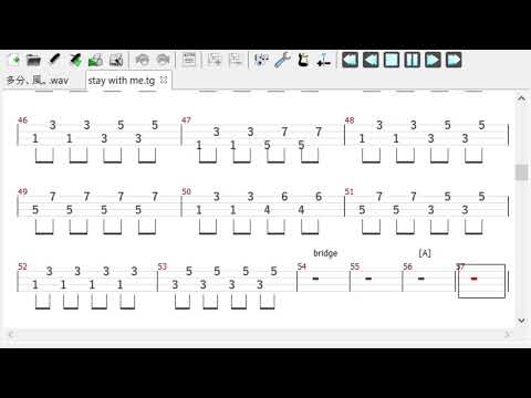 マカロニえんぴつ stay with me ベース tab
