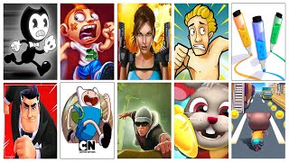 Runner Battle #11: Bendy in Nightmare Run, Adventure Time Run, Lara Croft: Relic Run, Agent Dash screenshot 3