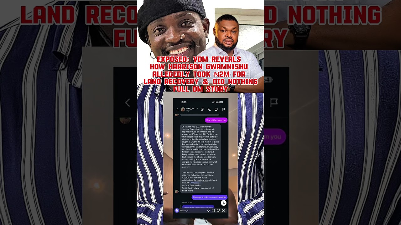 EXPOSED: VDM Reveals How Harrison Gwamnishu Allegedly Took ₦2M for Land Recovery & Did Nothing