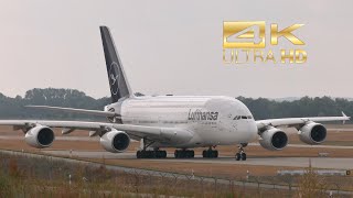 4K Airbus A380-841 From Lufthansa D-Aimk Departure At Munich Airport Muc Eddm