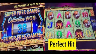 Perfect Hit and the Super Game!! Pompeii Wonder 4 Collection Slot! Aristocrat Game